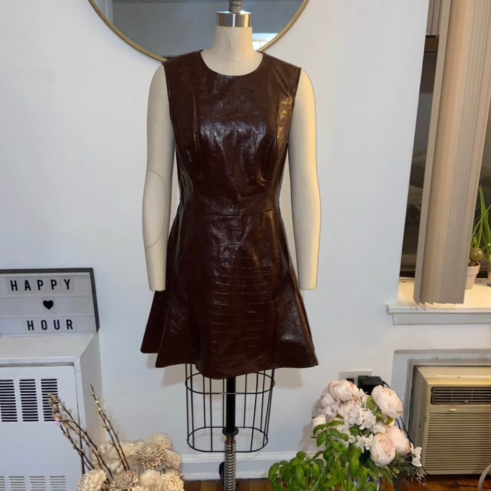 Avec Les Filles Chocolate Brown Mini Dress